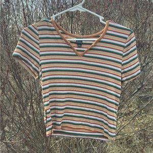 Womens Wild Fabel 90’s Style Ribbed Crop Top Size M